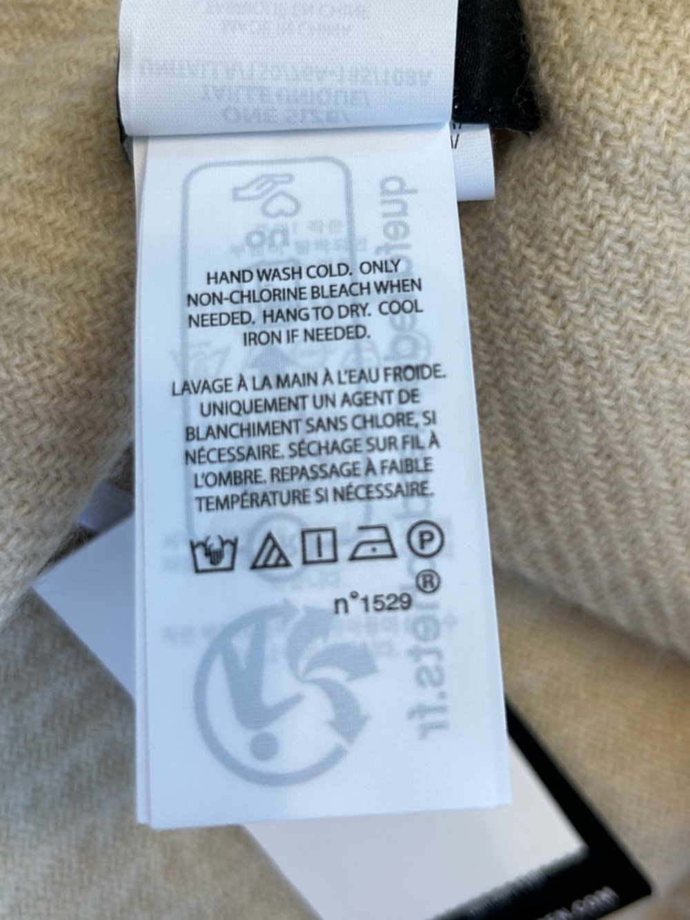 *NWT* Lauren Ralph Lauren Women’s Woven Twill-Border Ruana Cape, One Size - Picture 10 of 11